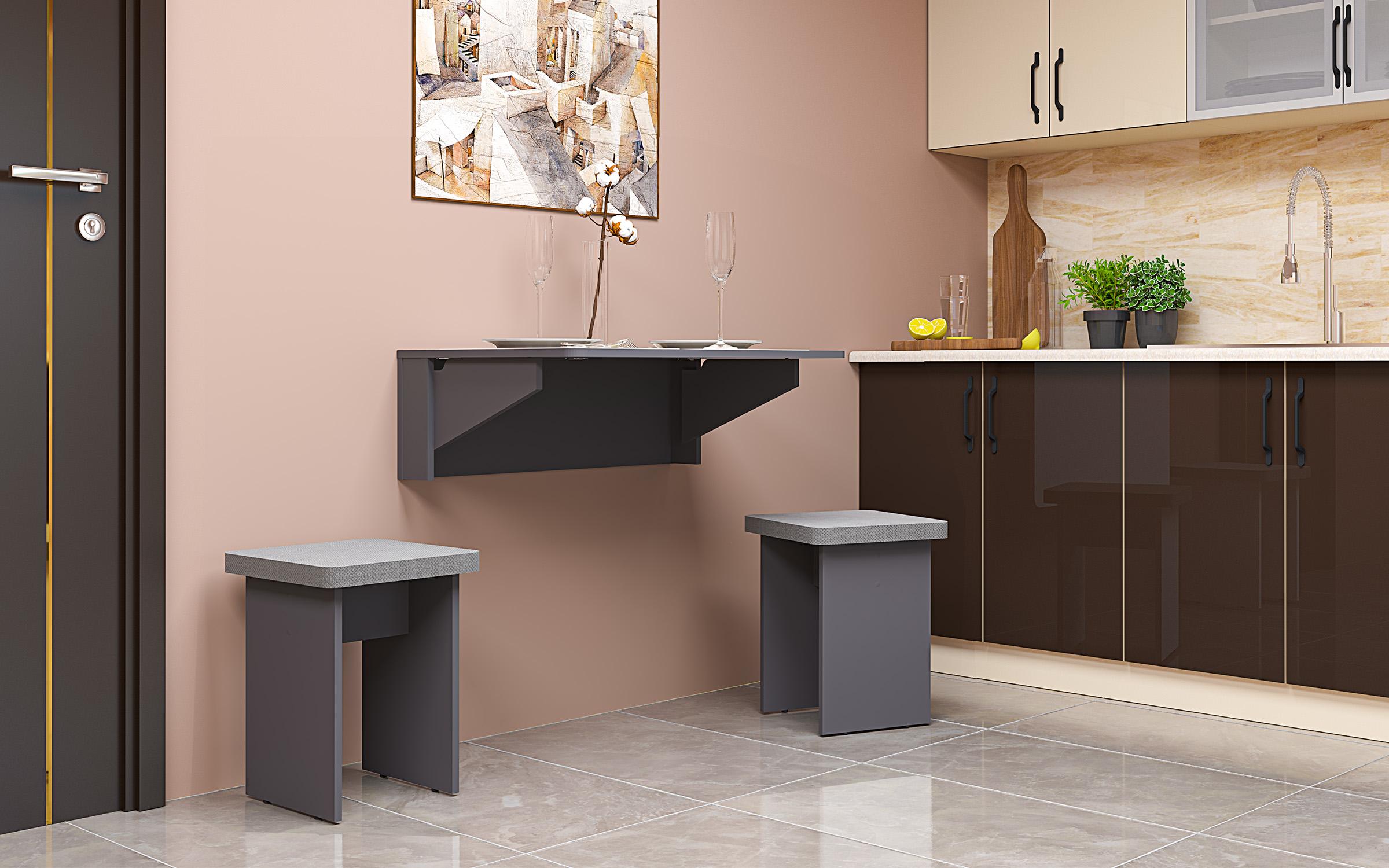 Taburet Kimberly, gri grafit  2